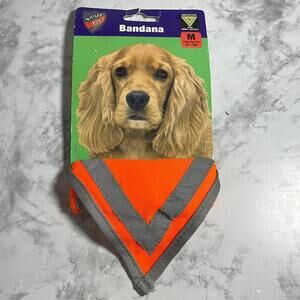 Knight Pet Reflective Neon Orange Bandana For Dogs Size Medium NWT